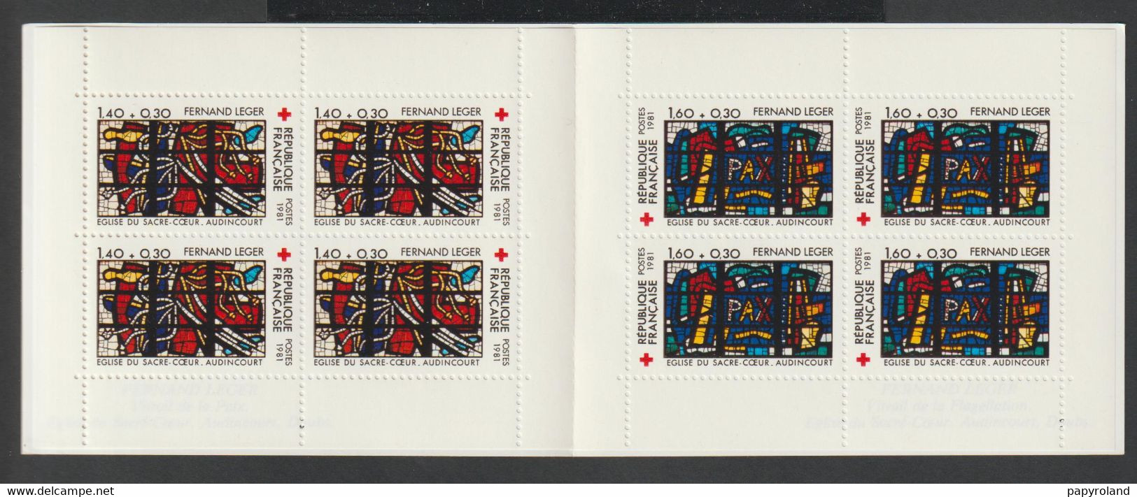 CARNET CROIX ROUGE - N°2030 - 4 Timbres De Chaque (2175 Et 2176) -  1981 - Neuf Sans Charnière - ** - Croix Rouge