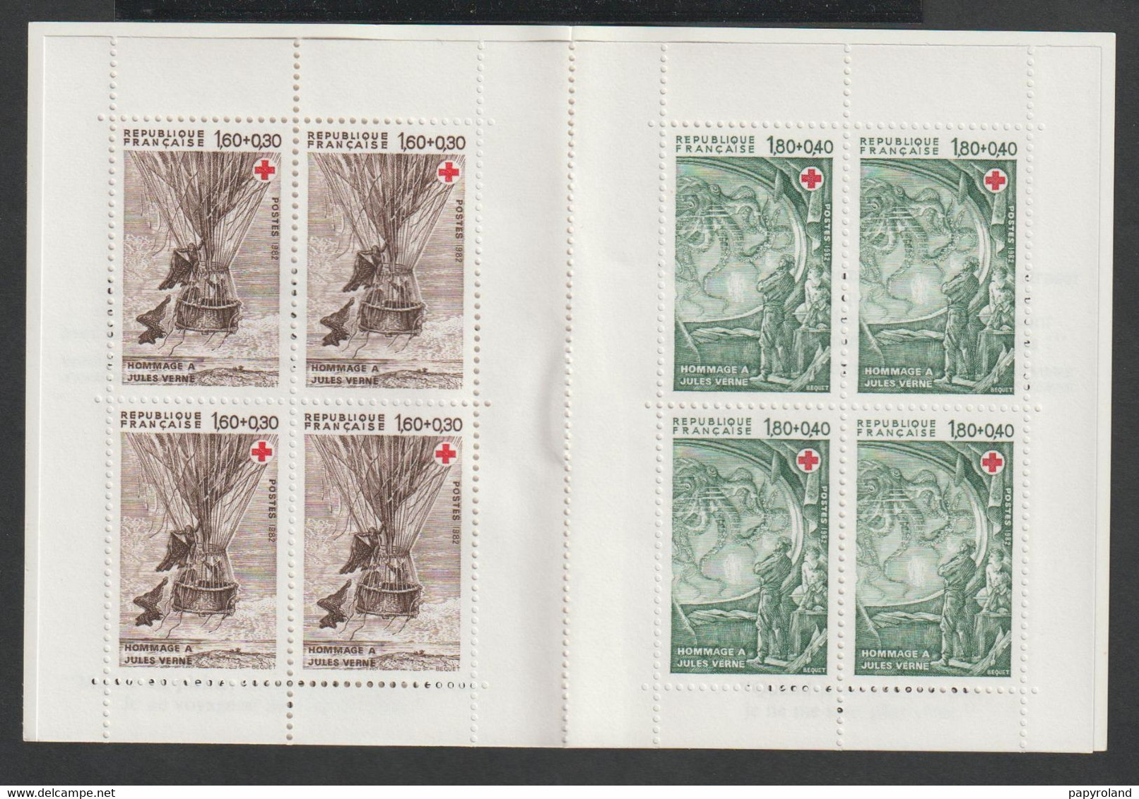 CARNET CROIX ROUGE - N°2031 - 4 Timbres De Chaque (2247 Et 2248) -  1982 - Neuf Sans Charnière - ** - Croix Rouge