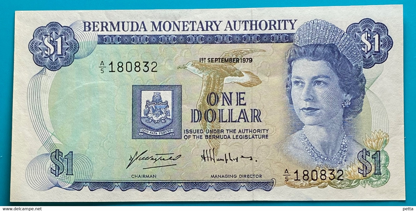 Billet De 1$ Des Bermudes 1st Septembre 1979 / Vendu En L’état - Bermudas