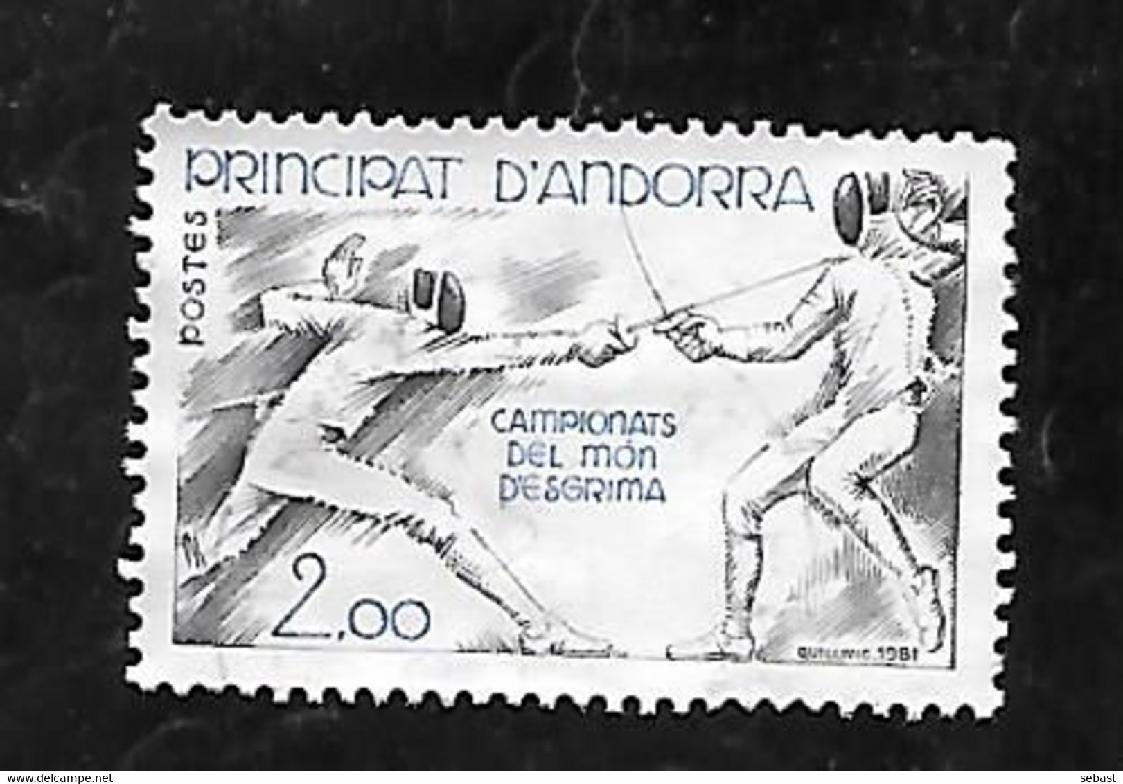 TIMBRE OBLITERE D'ANDORRE DE 1981 N° YVERT 296 - Usati