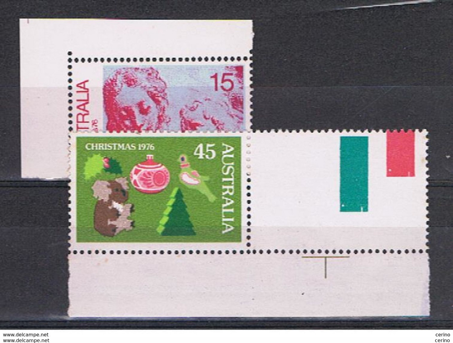 AUSTRALIA:  1976  CHRISTMAS  -  KOMPLET  TEST  2  UNUSED  STAMPS  -  YV/TELL. 602/03 - Mint Stamps