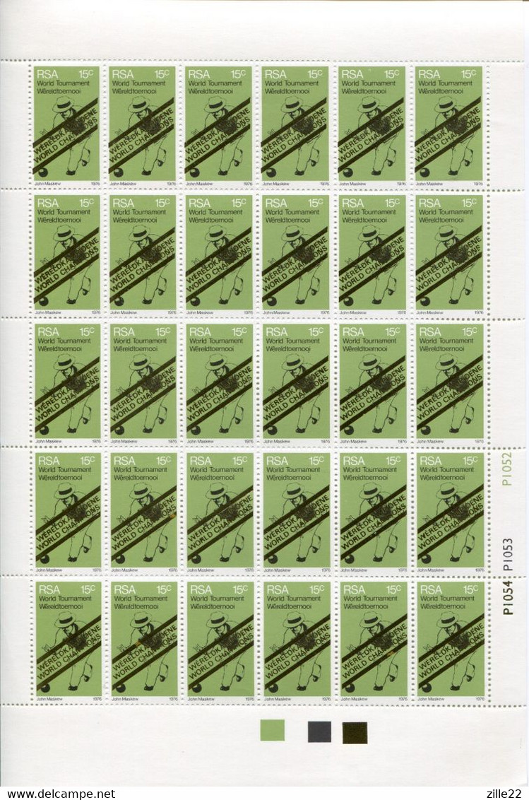 Südafrika South Africa Mi# 491 Full Sheet Postfrisch/MNH - Bowls World Champion - Ongebruikt