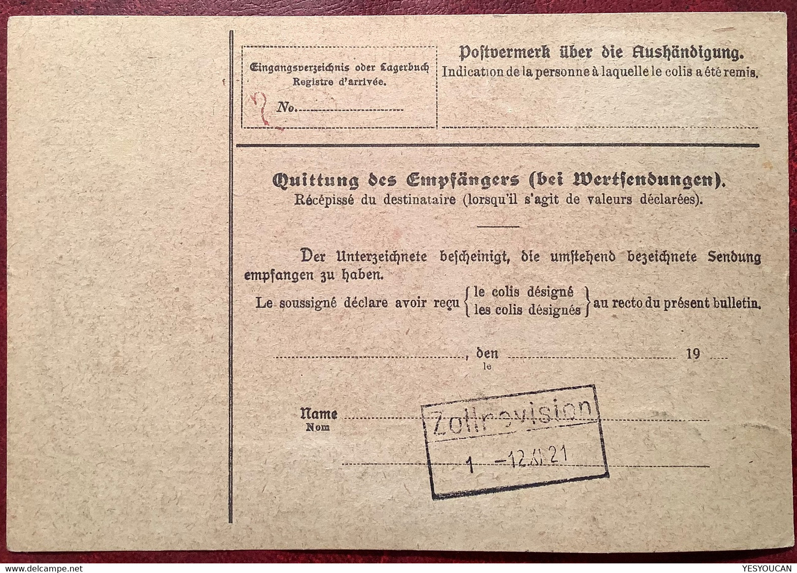 STEINACH THÜRINGEN 1921 Mi 146, 152, 157 Paketkarte>Nyon VD Schweiz (Brief Sachsen-Meiningen Basel INFLA Germania - Briefe U. Dokumente