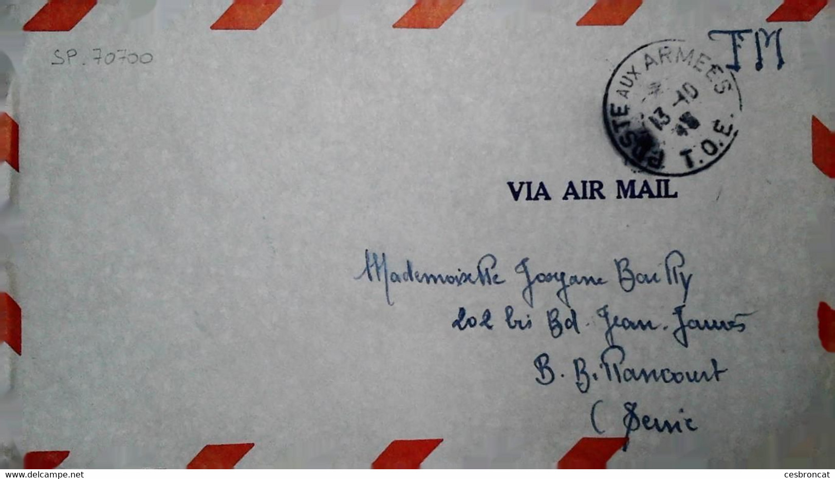 H 13  Lettre 1946 - Guerra De Indochina/Vietnam