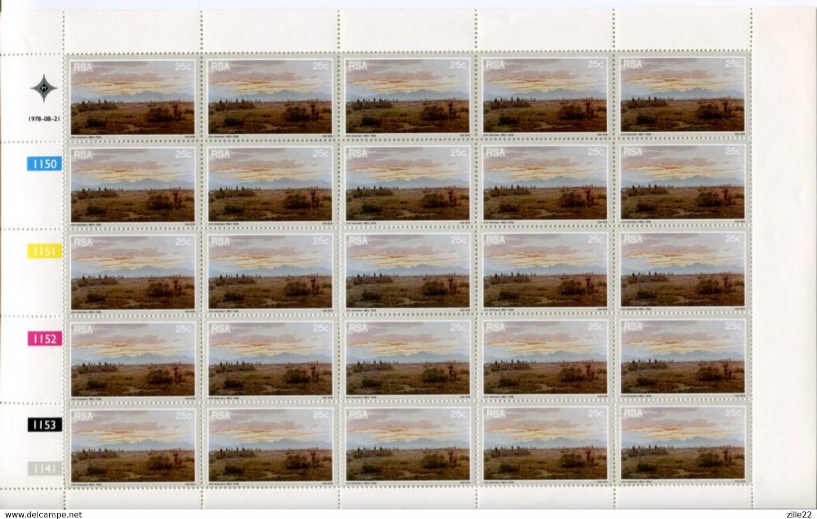 Südafrika South Africa Mi# 542-5 Full Sheet - Postfrisch/MNH - Volschenk, Landscape Paintings - Ungebraucht