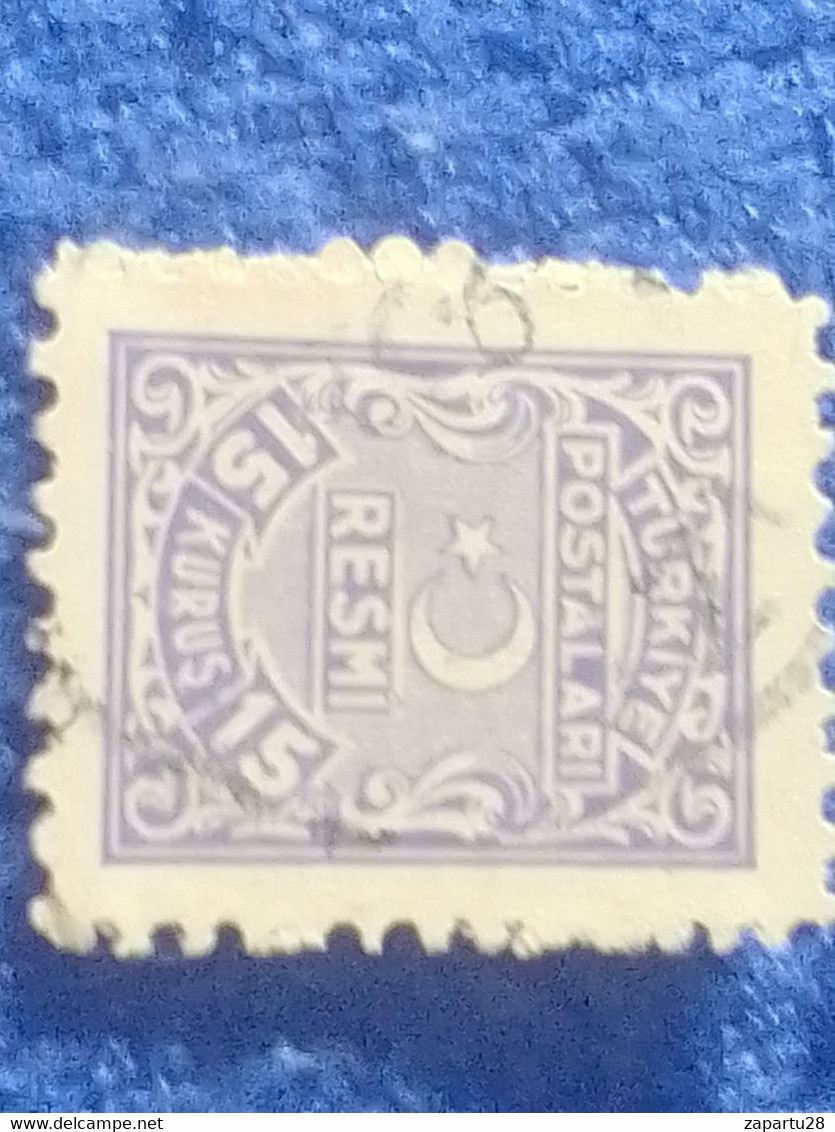 TÜRKİYE- 1948     15K    RESMİ PULLAR  DAMGALI - Used Stamps