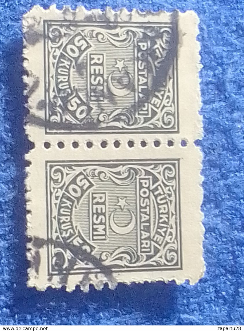 TÜRKİYE- 1948     50K  RESMİ PULLAR  DAMGALI - Used Stamps