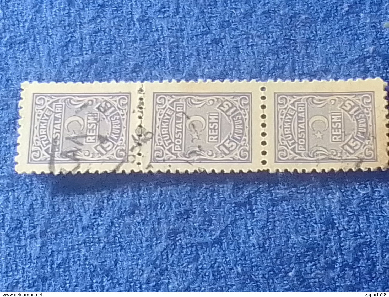 TÜRKİYE- 1948     15K  RESMİ PULLAR  DAMGALI - Used Stamps