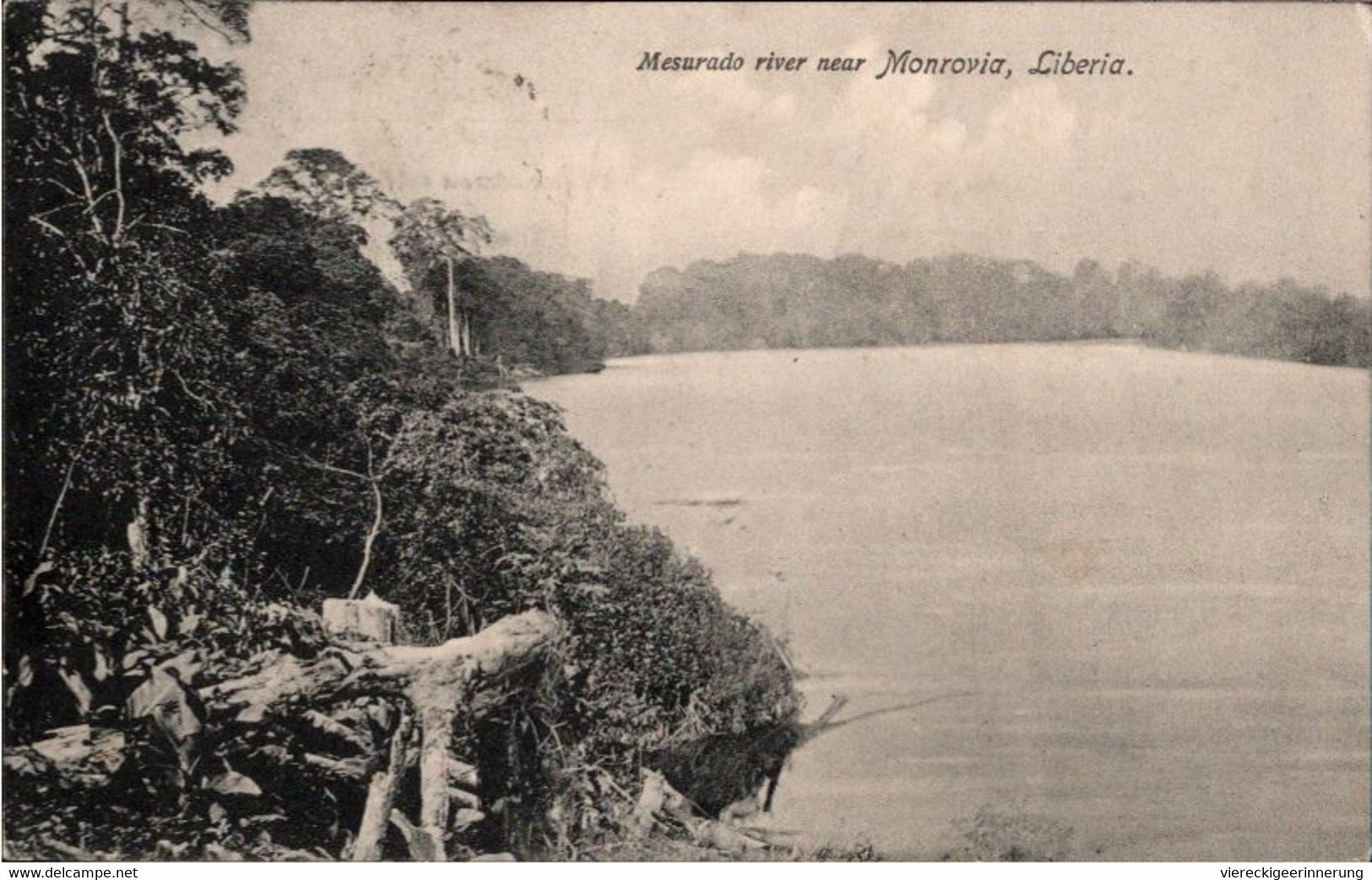 ! 1913 Alte Ansichtskarte Aus Liberia, Mesurado River Near Monrovia, Gelaufen Nach Stuttgart - Liberia