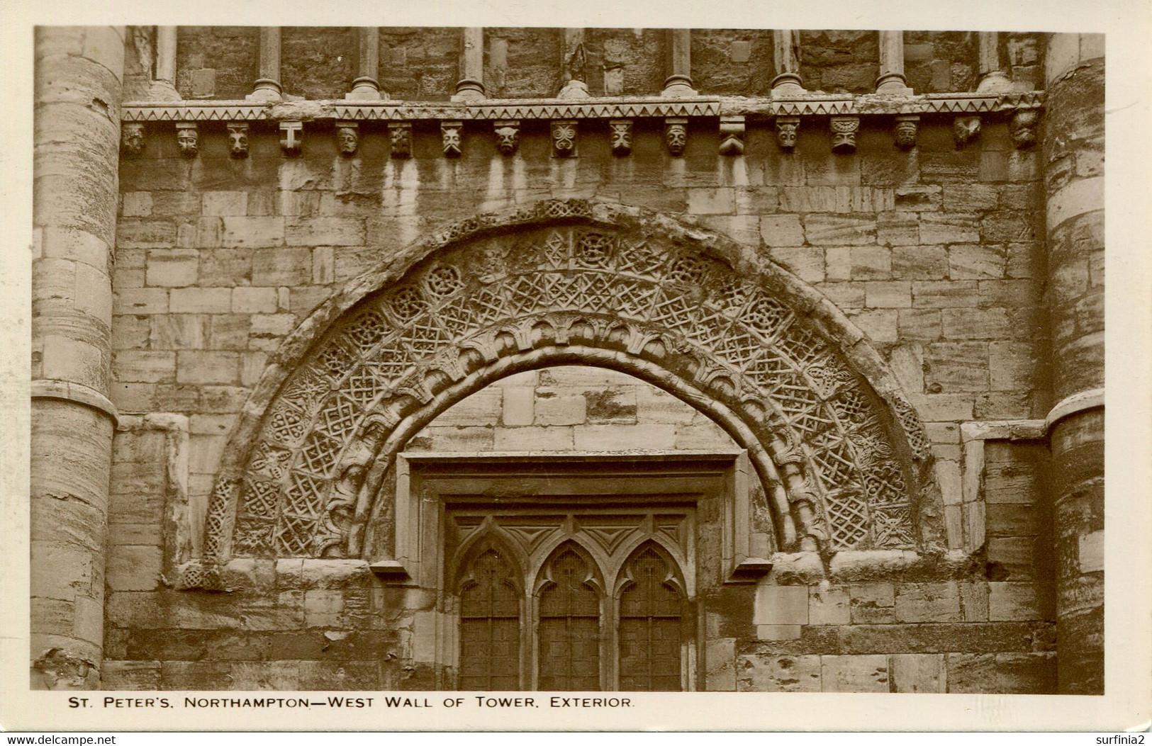 NORTHANTS - NORTHAMPTON - ST PETER'S - WEST WALL OF TOWER EXTERIOR RP  N182 - Northamptonshire