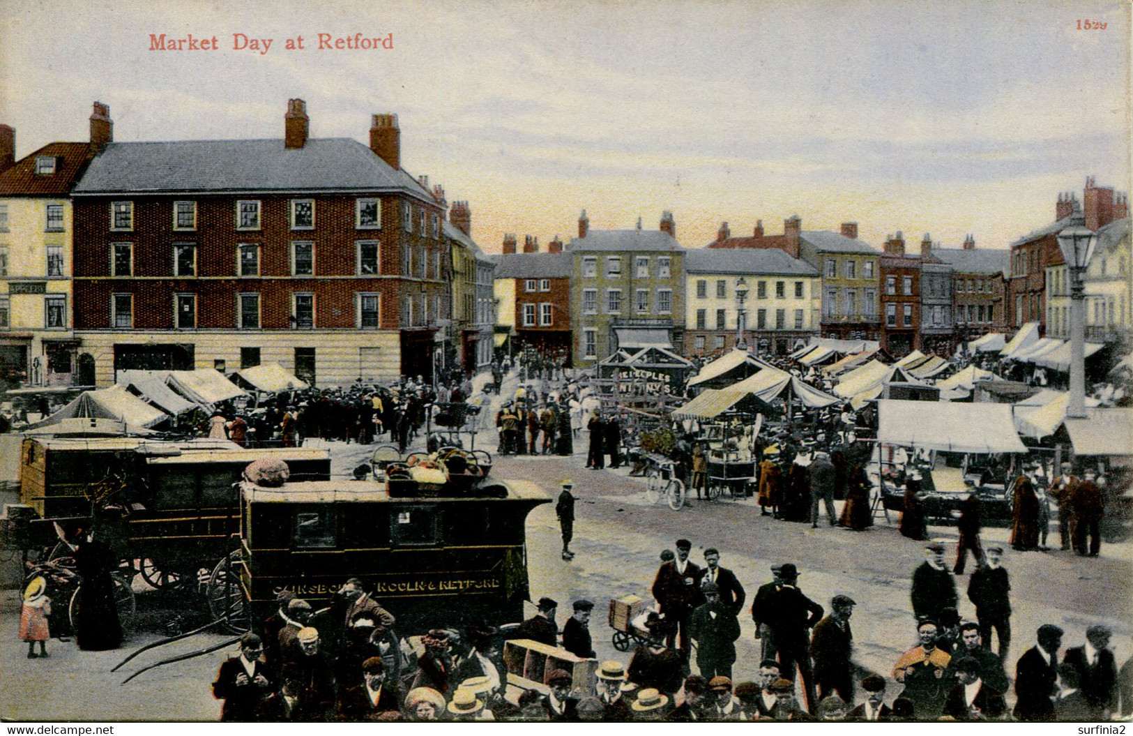 NOTTS - MARKET DAY AT RETFORD - ANIMATED Nt315 - Other & Unclassified