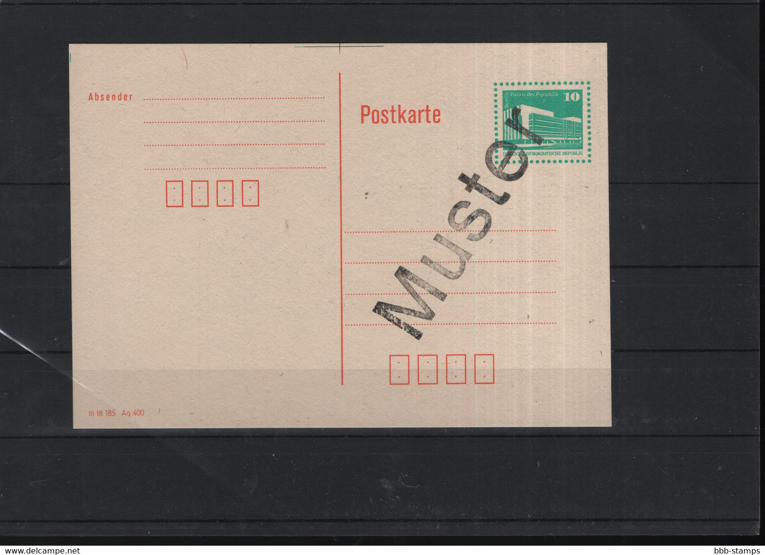 DDR Michel Kat.Nr.  GA Postkarte Bauten "Muster" - Postales - Nuevos