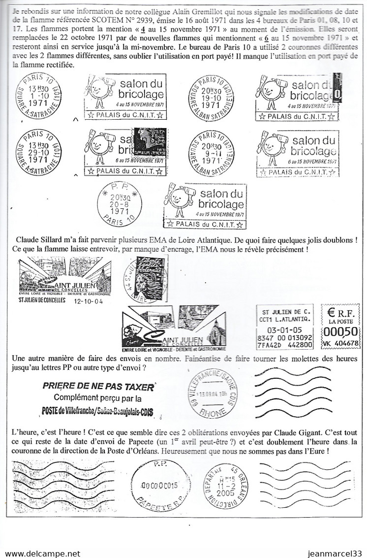 Catalogue Des Oblitérations Mécaniques, édition SCOTEM N° 103 D' Octobre 2005 - Frankrijk