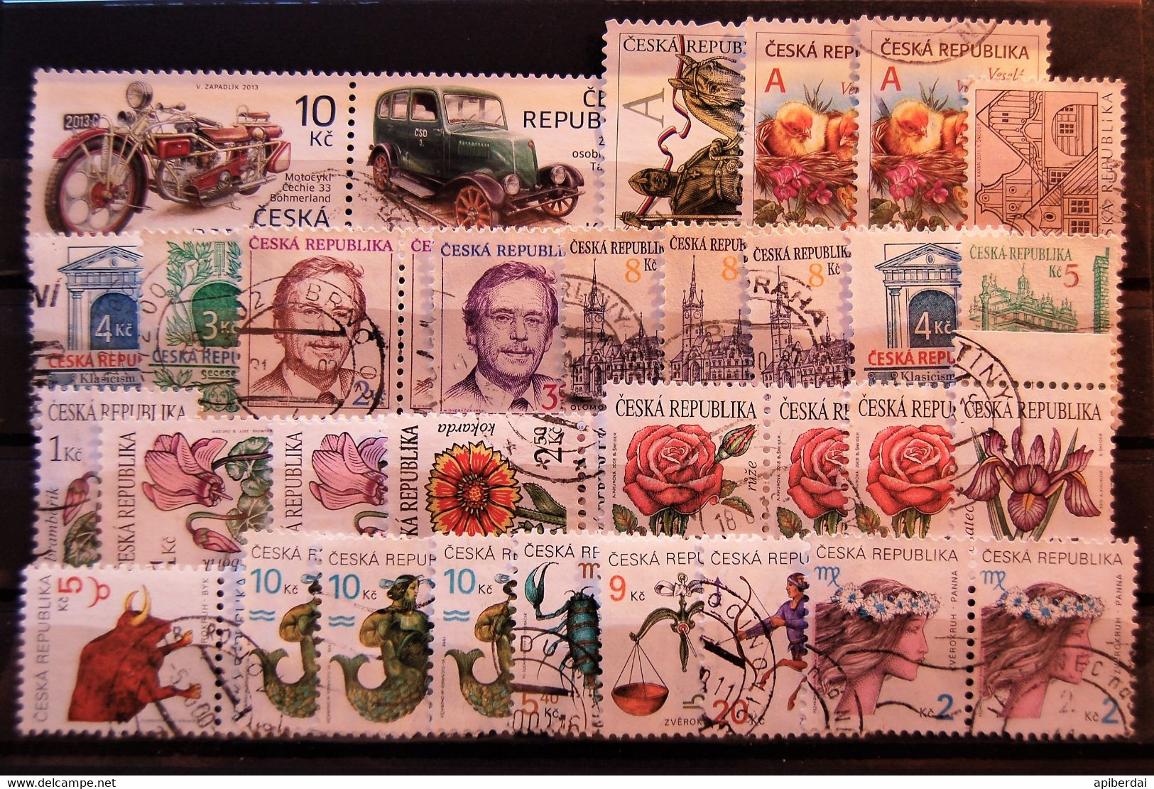 Republique Tcheque  Ceska Republika - Small Batch Of 36 Stamps Used - Collezioni & Lotti