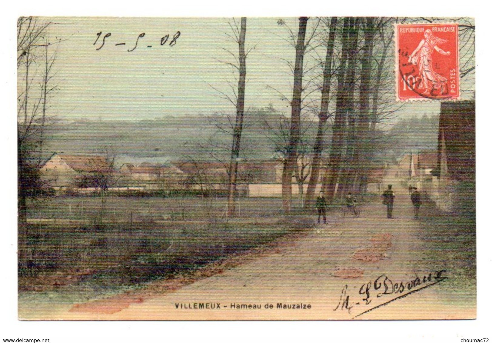 (28) 1956, Villemeux, Colorisée Toilée, Hameau De Mauzaize - Villemeux-sur-Eure