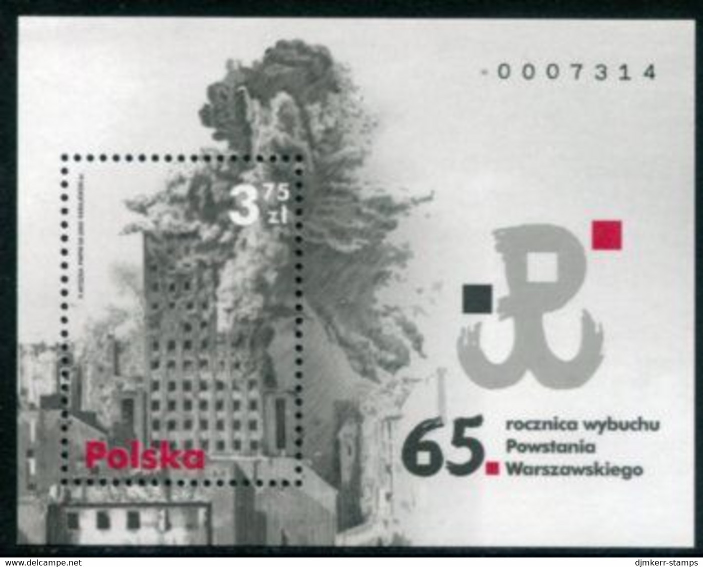 POLAND 2009 Warsaw Rising Anniversary Block MNH / **.  Michel Block 189 - Blocchi E Foglietti