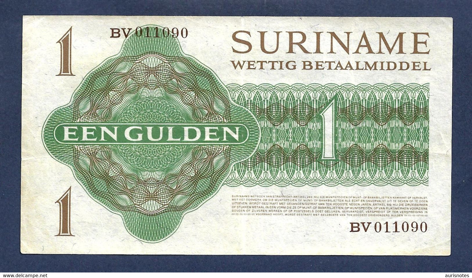 Suriname 1 Gulden 1965 P116a VF/EF - Surinam