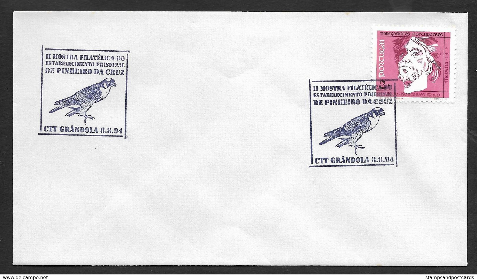 Portugal Cachet Commémoratif  Expo Philatelique En Prison Pinheiro Da Cruz Grândola 1994 Event Pmk Stamp Expo In Prison - Postal Logo & Postmarks