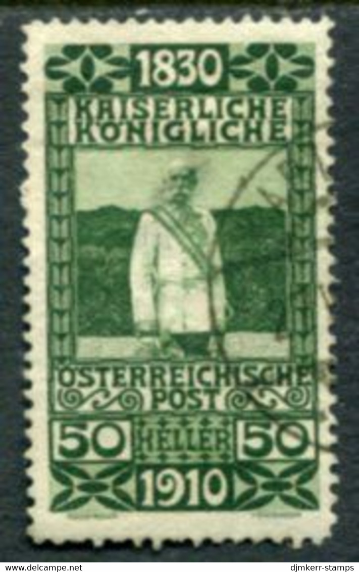 AUSTRIA 1910 80th Birthday Of Franz Joseph 50 H..used  Michel 172 - Used Stamps