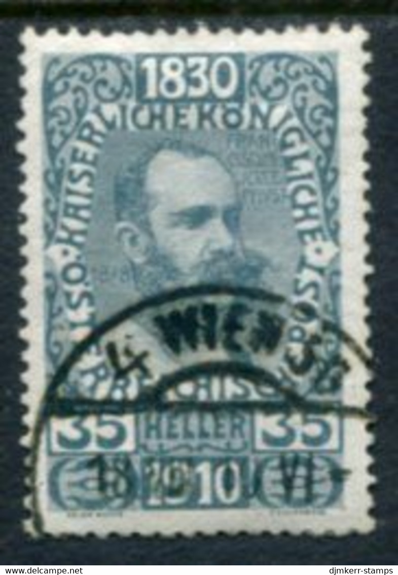 AUSTRIA 1910 80th Birthday Of Franz Joseph 35 H..used  Michel 171 - Used Stamps