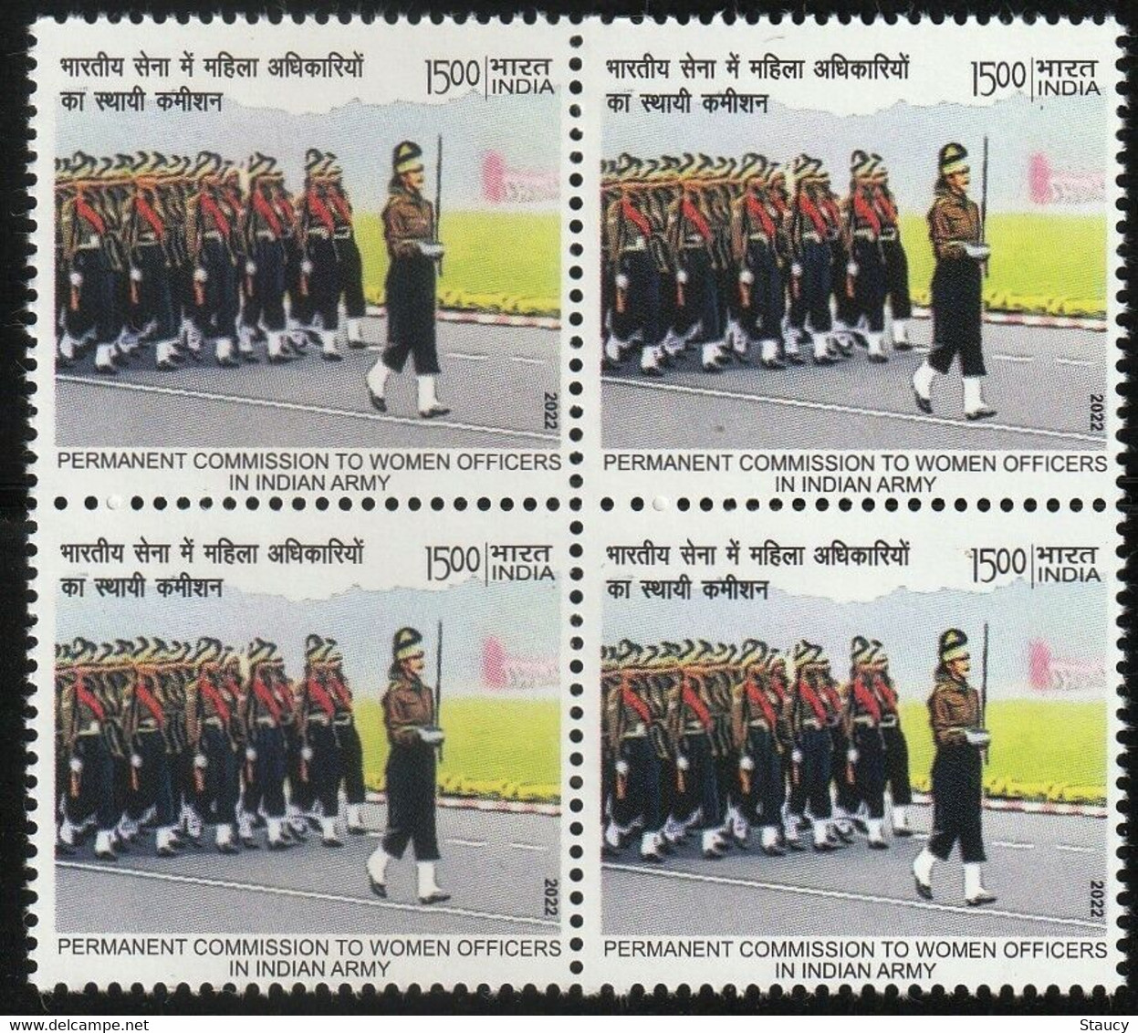 India 2022 Women In Indian Army  Block Of 4 MNH As Per Scan - Autres & Non Classés