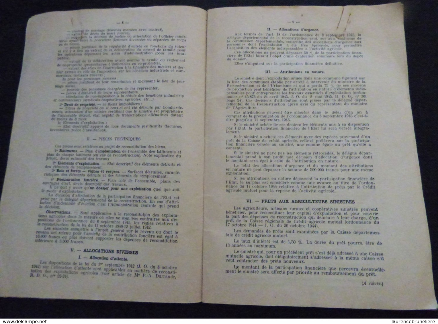 REVUE DES DOMMAGES DE GUERRE ET DE LA RECONSTRUCTION -AVRIL 1946 - Documents