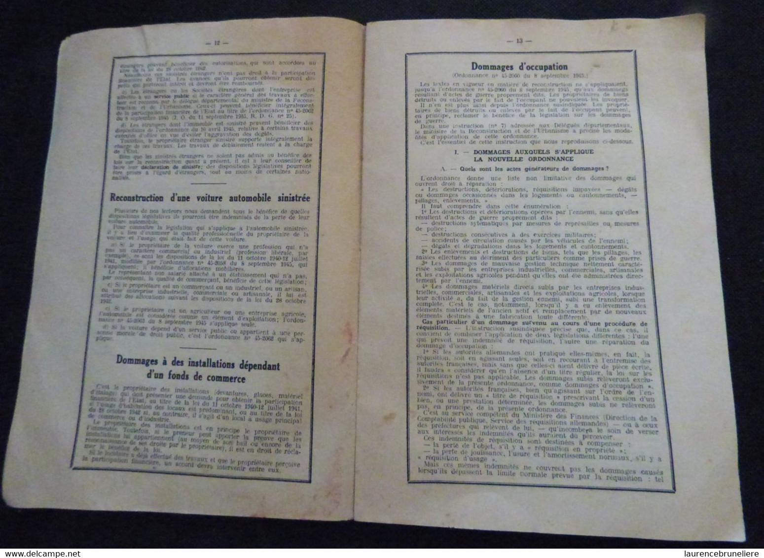 REVUE DES DOMMAGES DE GUERRE ET DE LA RECONSTRUCTION -AVRIL 1946 - Dokumente