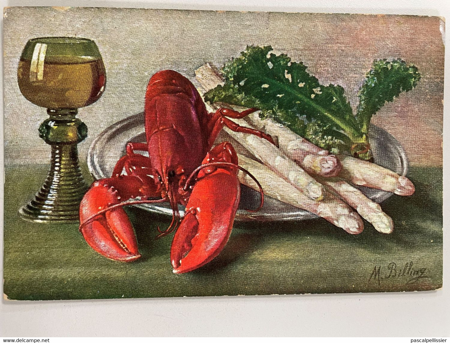 CPA - ILLUSTRATEUR M. BILLING - Homard Et Asperges - Serie 301 - Billing, M.