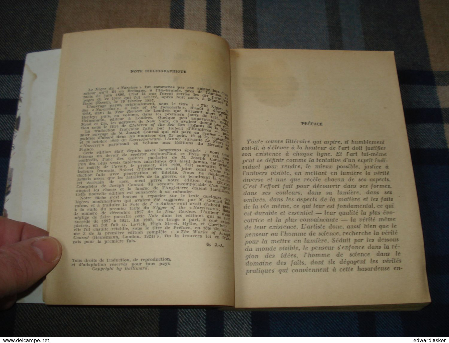 BIBLIOTHEQUE De La JEUNESSE : Le Nègre Du "Narcisse" /Joseph Conrad - Jaquette 1950 - Bibliotheque De La Jeunesse