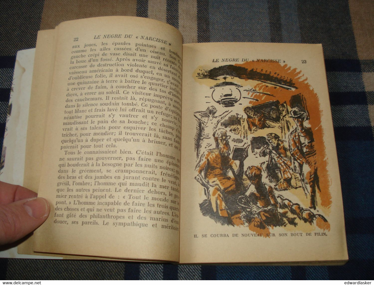BIBLIOTHEQUE de la JEUNESSE : Le Nègre du "Narcisse" /Joseph Conrad - Jaquette 1950