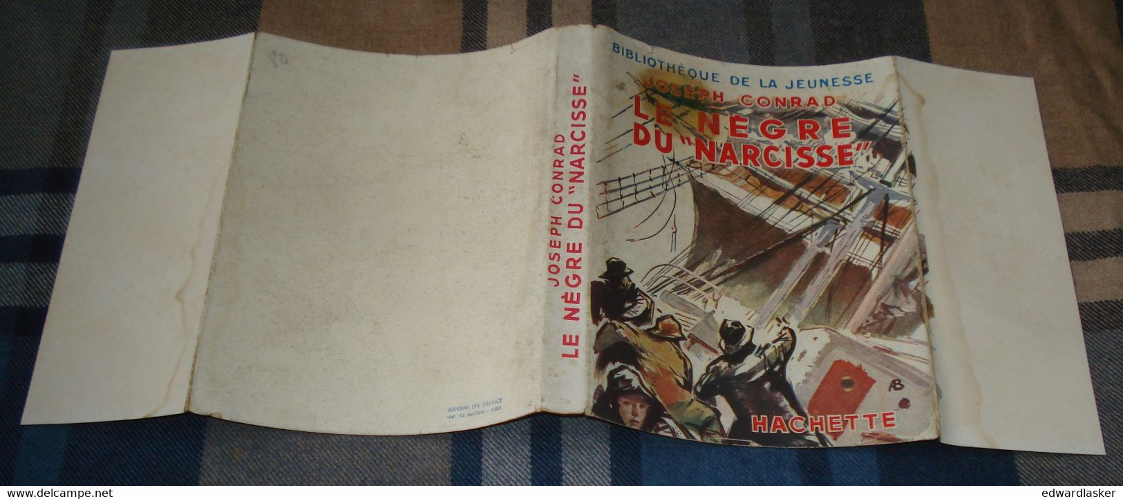 BIBLIOTHEQUE de la JEUNESSE : Le Nègre du "Narcisse" /Joseph Conrad - Jaquette 1950