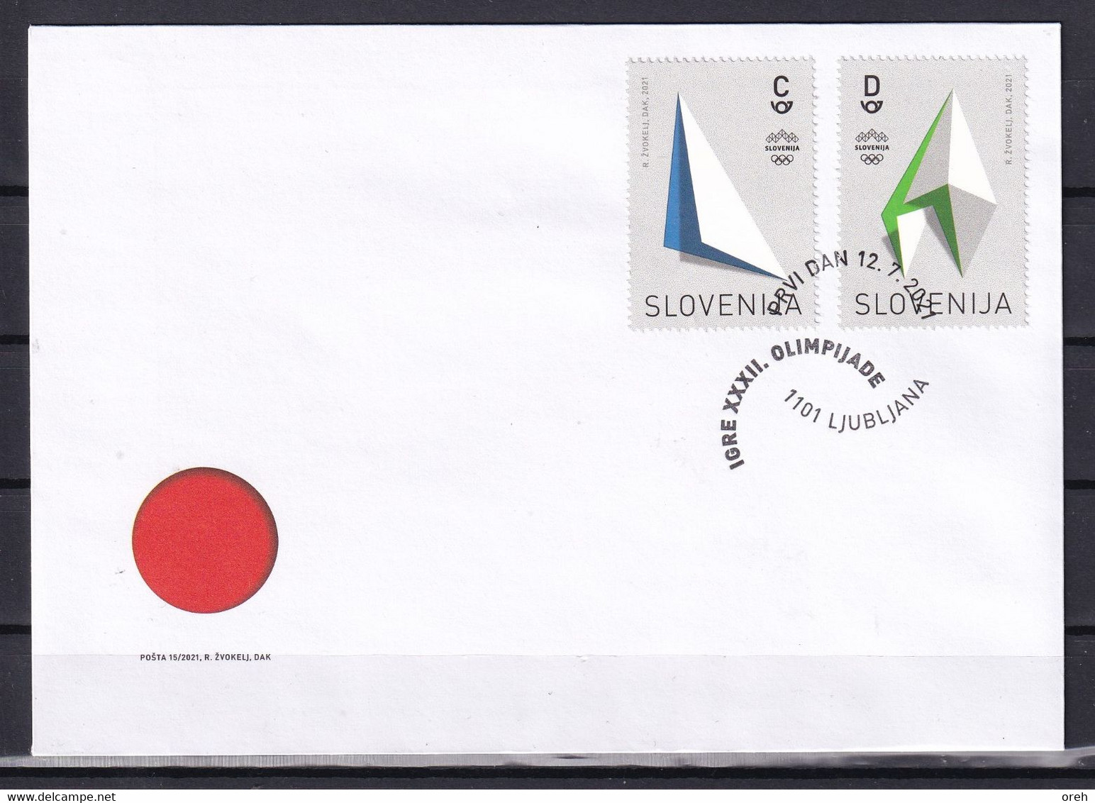 SLOVENIA 2021,NEW 12.07.,OLYMPIC GAMES TOKYO,FDC - Sommer 2020: Tokio