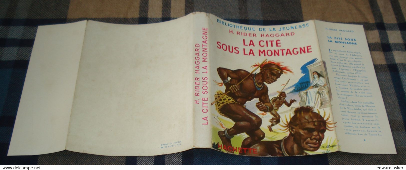 BIBLIOTHEQUE de la JEUNESSE : La Cité sous la Montagne (She) /H. Rider Haggard - Jaquette 1952