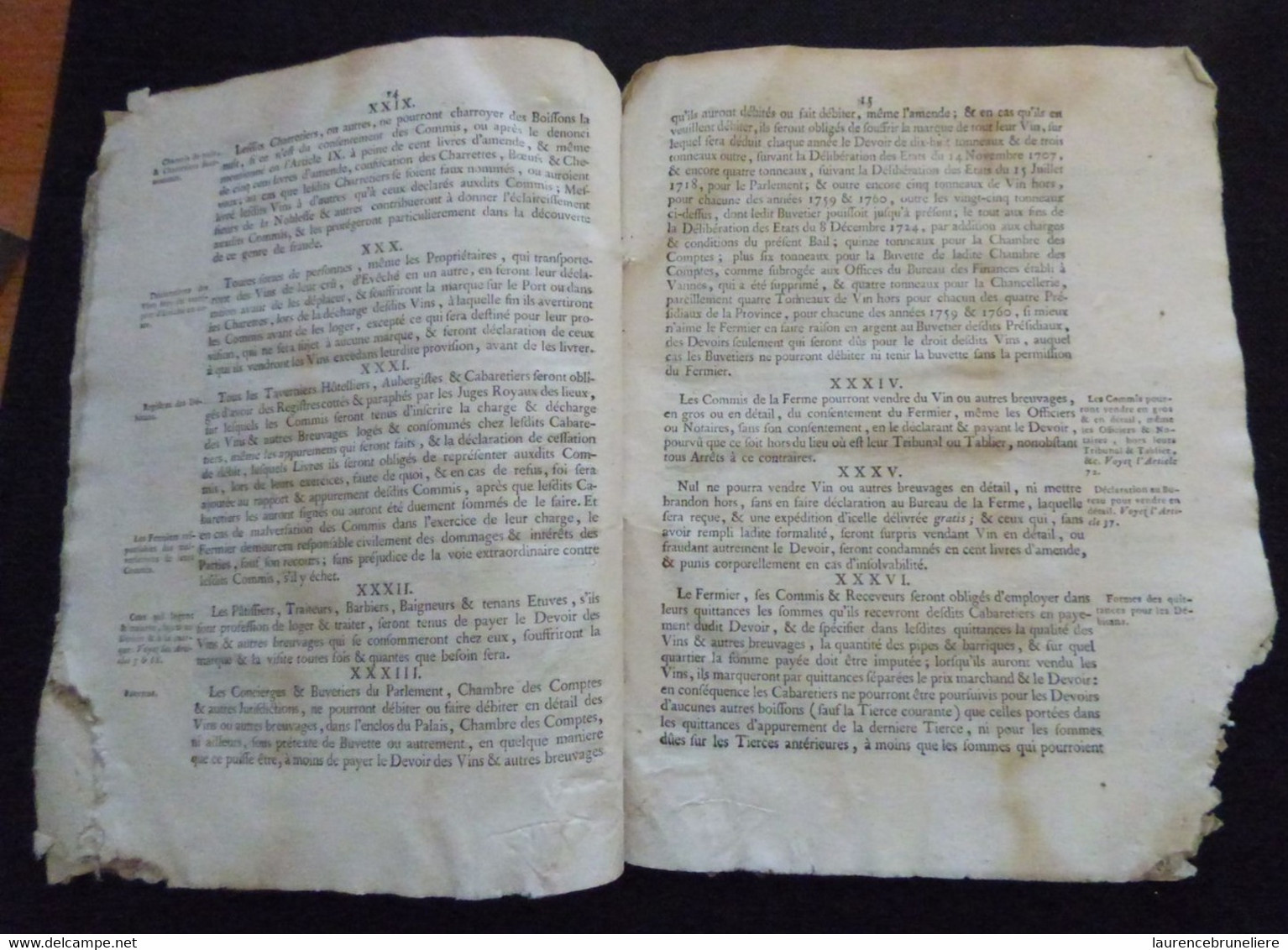 BAIL GENERAL DES DEVOIRS CONSENTI EN LA VILLE DE SAINT-BRIEUC LE 7 FEVRIER 1759 SUR PAPIER PARCHEMIN - Documents Historiques