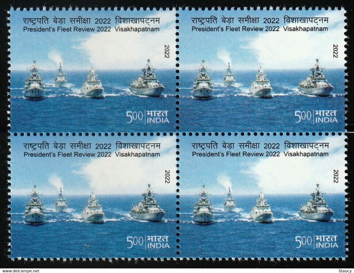 India 2022 President's Fleet Review Block Of 4 MNH As Per Scan - Sonstige & Ohne Zuordnung