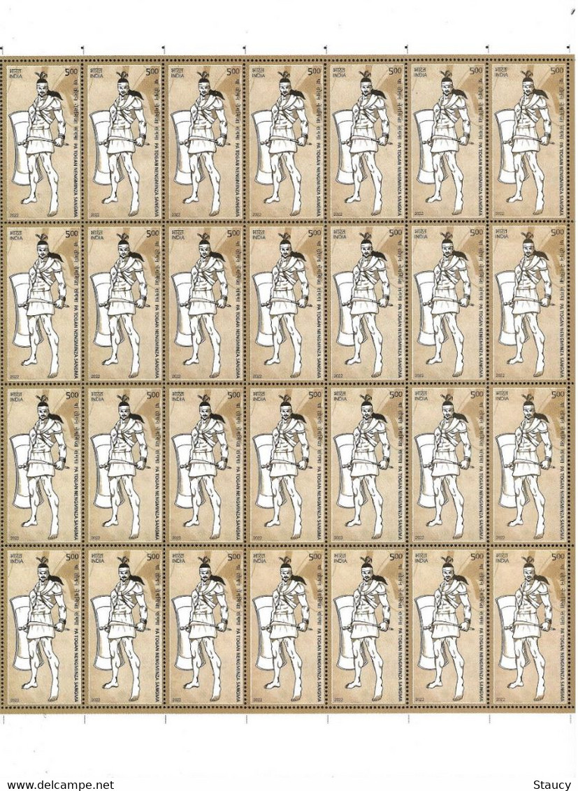 India 2022 Pa Togan Nengmi,North East,British Occupation,Sword Tribe Complete Sheet MNH As Per Scan - Otros & Sin Clasificación