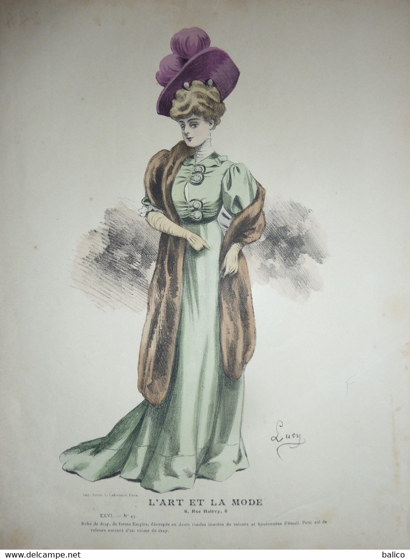 L'Art Et La Mode 1883-1919  - Gravure D'époque - Par Lucy ( Déstockage Pas Cher) Réf; A 96 - 1900-1940