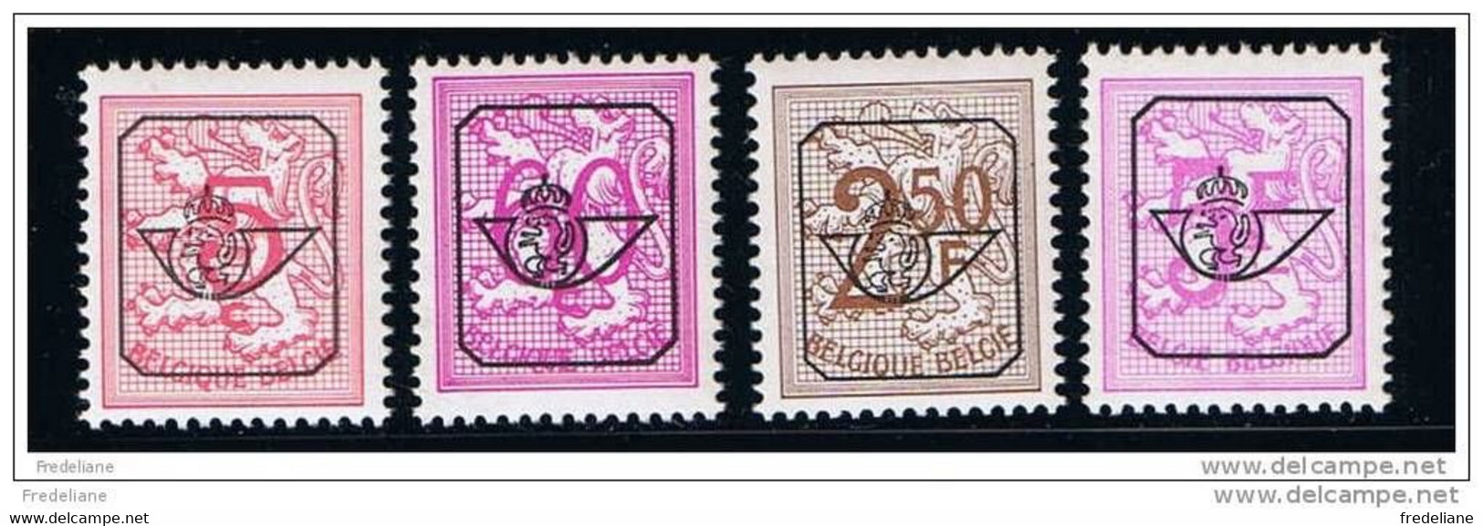 60A - COB : PO 799P/PO 788P/PO 794P / PO 798P - 1979*** - 1977-1985 Zahl Auf Löwe (Chiffre Sur Lion)