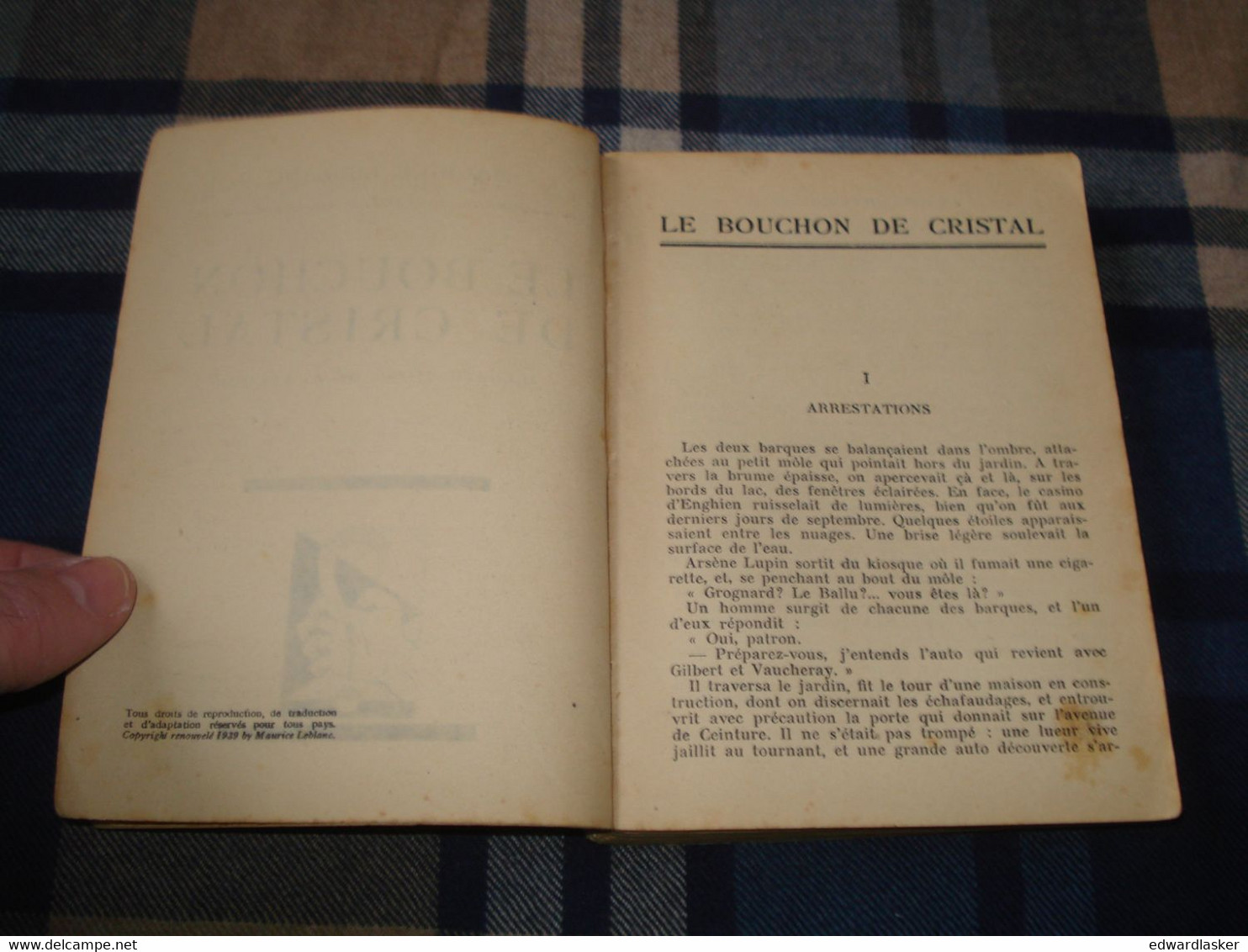 BIBLIOTHEQUE De La JEUNESSE : Le Bouchon De Cristal (Arsène Lupin) /Maurice Leblanc - Pécoud - 1940 - Bibliotheque De La Jeunesse