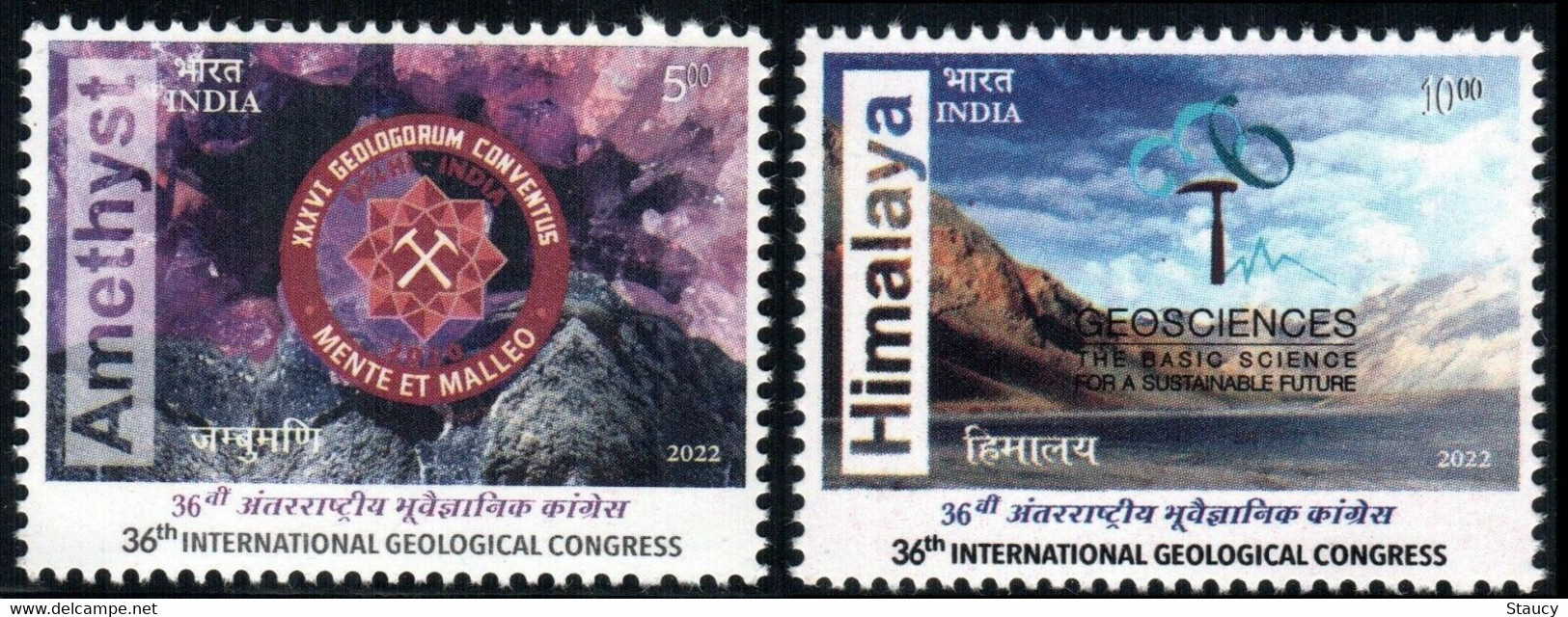 India 2022 Geology Himalaya Amethyst Environment Nature Hammer MNH As Per Scan - Otros & Sin Clasificación
