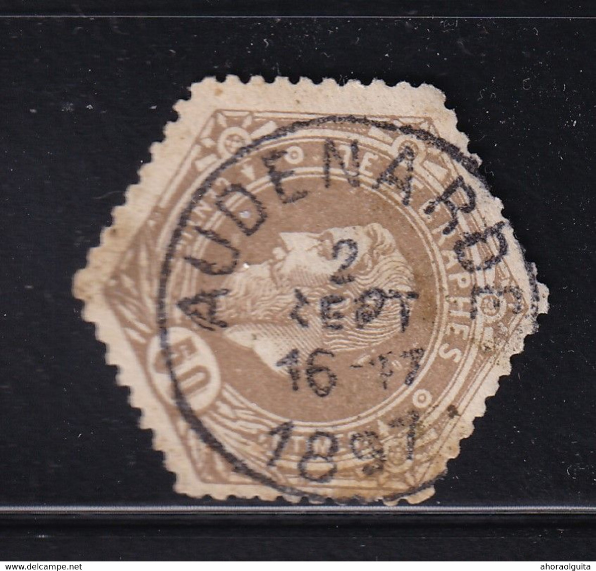 DDDD 412  --  Timbre Télégraphe Cachet Postal Simple Cercle AUDENARDE 1897 - Frappe LUXE - Telegraph [TG]