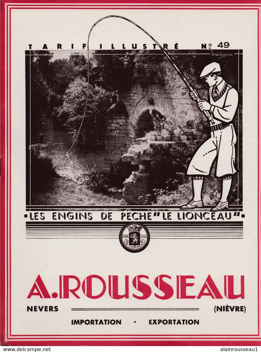 Catalogue 1949 LES ENGINS DE PECHE "LE LIONCEAU" A.ROUSSEAU - Pêche