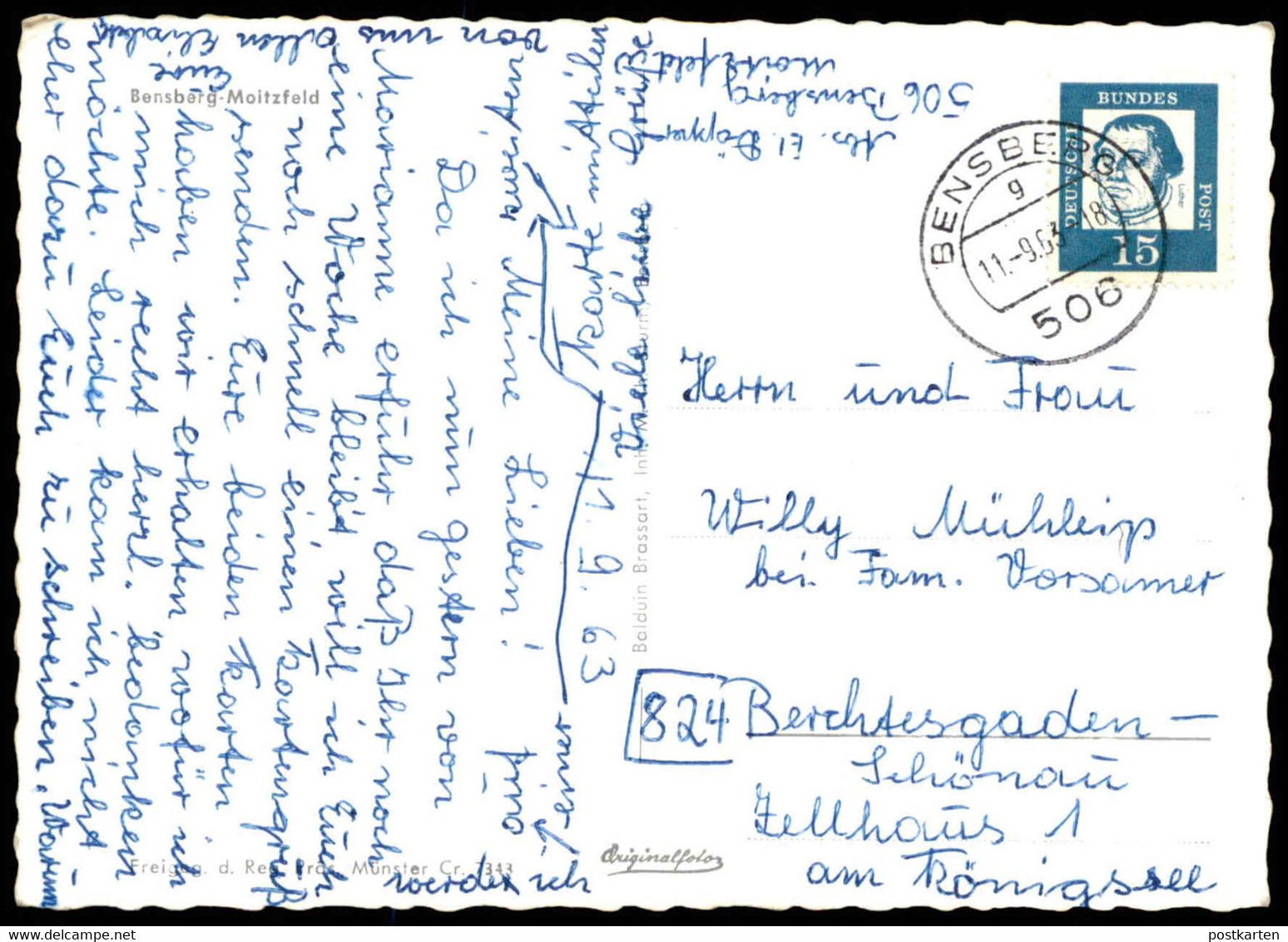 ÄLTERE POSTKARTE BENSBERG MOITZFELD LUFTBILD PANORAMA FLIEGERAUFNAHME BERGISCH GLADBACH NEUENHAUS Postcard Cpa AK - Bergisch Gladbach