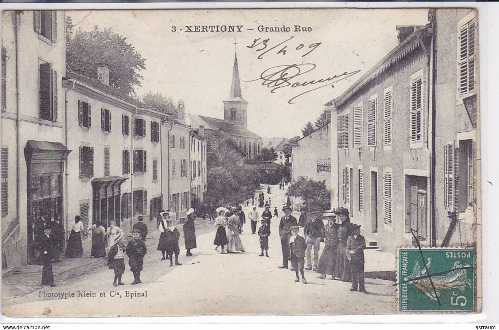 Cpa-88- Xertigny -animée- Grande Rue -edi : Klein N°3 - Xertigny
