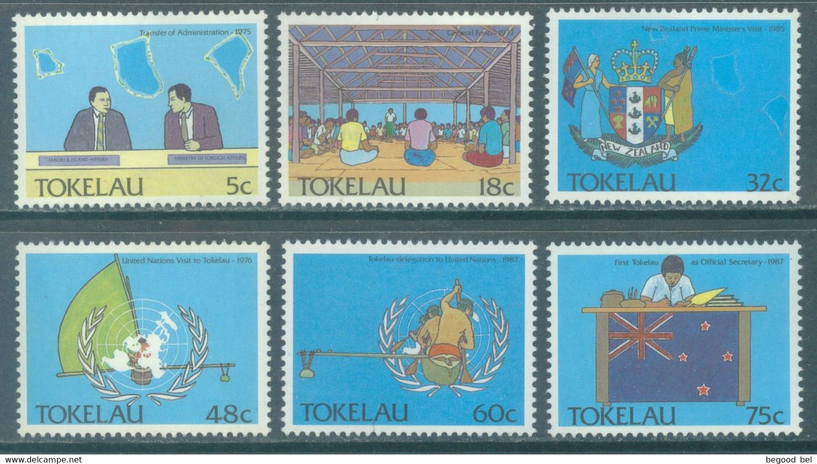 TOKELAU - MNH/** - 1988  - POLITIC - Yv 160-165 -  Lot 25663 - Tokelau