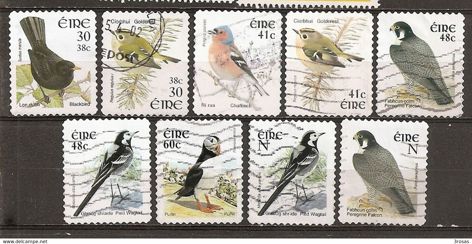 Irlande Ireland 2002 Oiseaux Birds Auto-adhesives Obl - Gebruikt