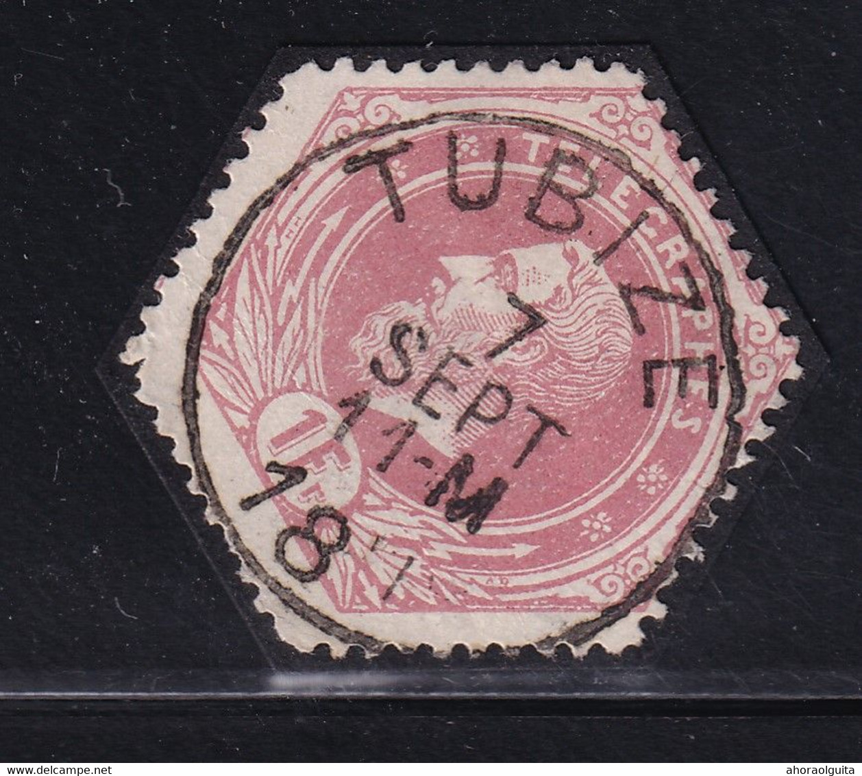 DDDD 433  --  Timbre Télégraphe Cachet Postal Simple Cercle TUBIZE 1891 - Frappe LUXE - Telegraphenmarken [TG]