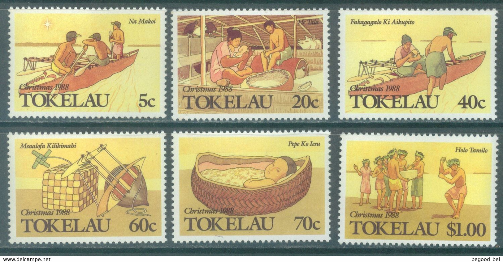 TOKELAU - MNH/** - 1988  - CHRISTMAS - Yv 166-171 -  Lot 25664 - Tokelau