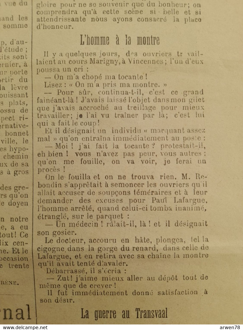 Le Petit Journal N° 569 Retour De Chine Général  Voyon A Marseille Guerre Au Transvaal Vincennes L'homme A La Montre - Le Petit Marseillais