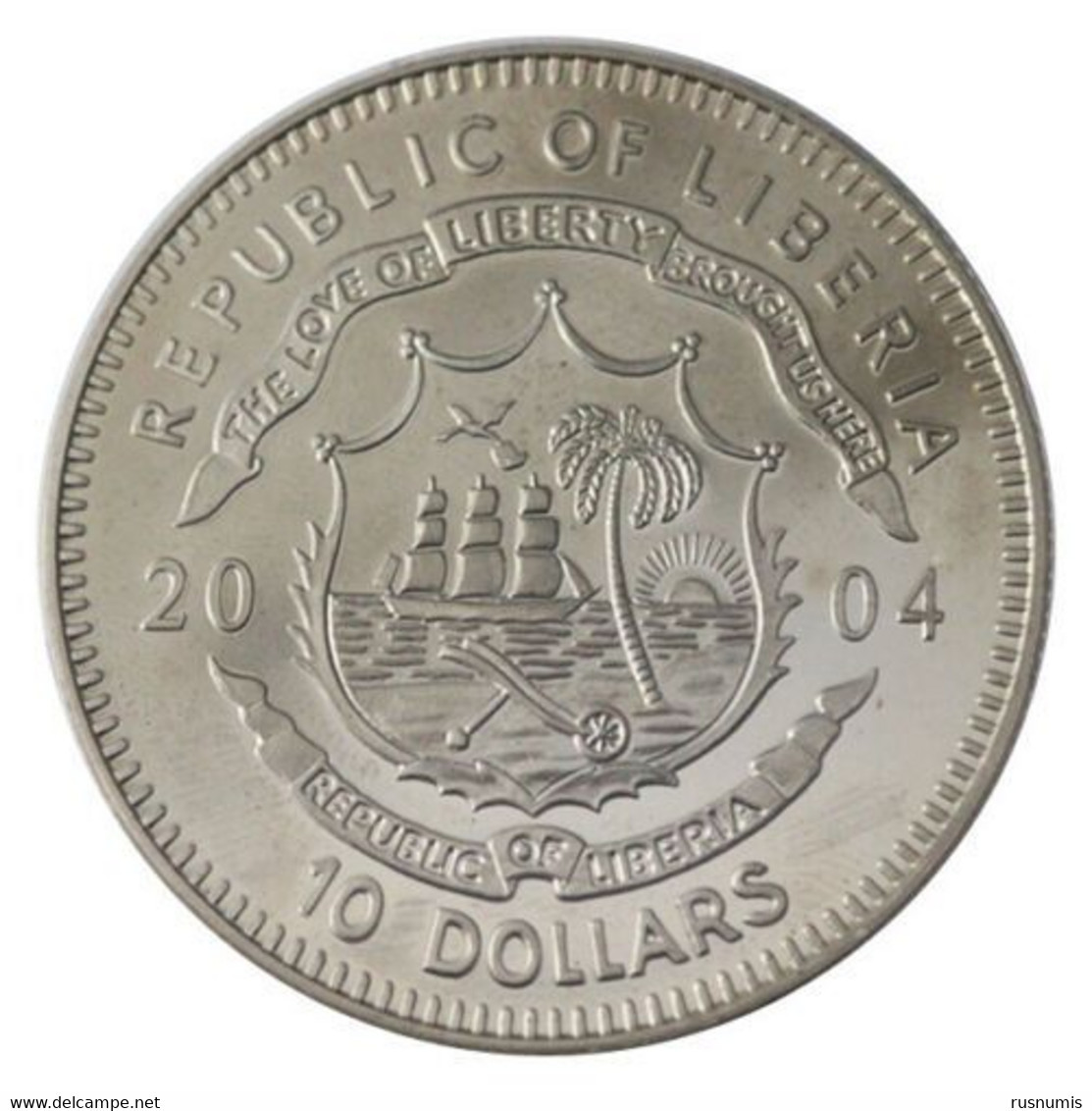 LIBERIA 10 DOLLARS MOMENTS OF FREEDOM - VASA GUSTAV LIBERATES SWEDEN 2004 - Liberia